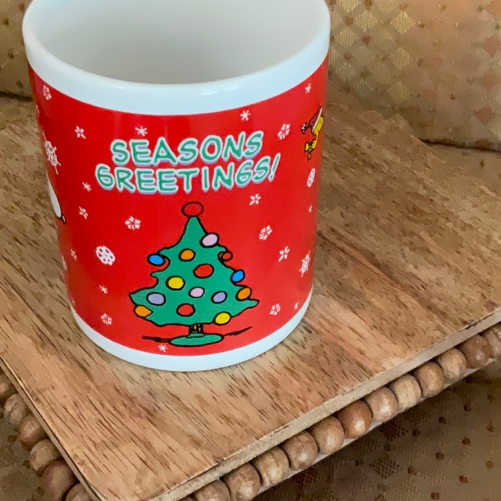🌸3 for $18 🌸 Snoopy & Woodstock Christmas Seasons Greetings Coffee Mug, 2011 - Picture 3 of 9